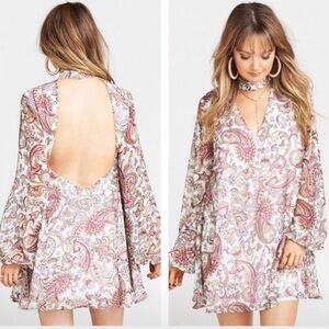 Show Me Your Mumu XS Josephine Bell Dress Paisley Groovy Mini Open Back 768